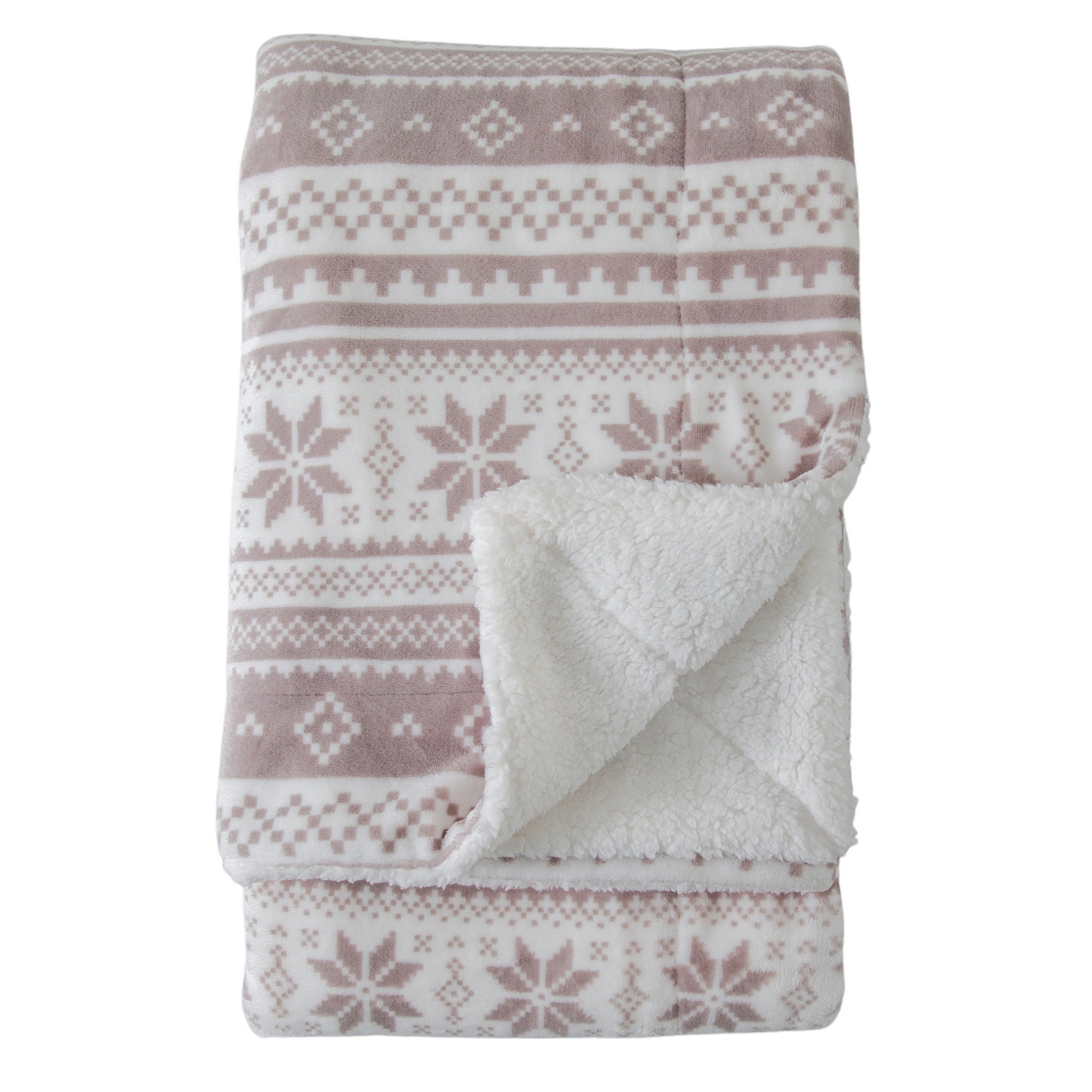 Scandi Sherpa Kilburn Scott Throw In Neutral Beige